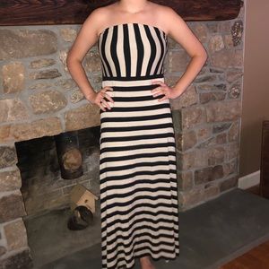 Strapless Striped Dress